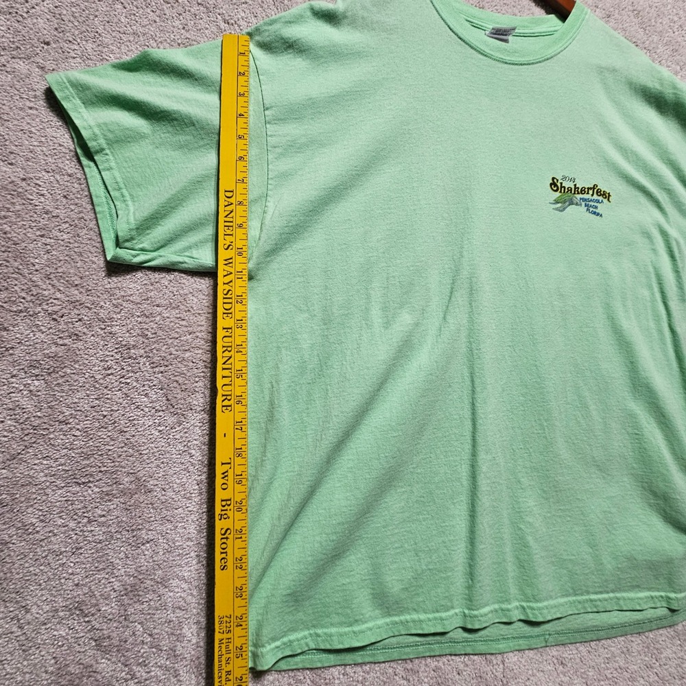 2014 Shakerfest Pensacola Beach Florida T Shirt Men's 2XL Green Gildan Cotton - Picture 7 of 8